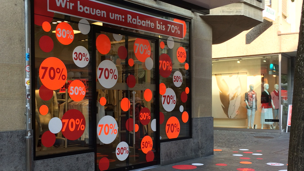 Ausführung in Neonfolie geschnitten