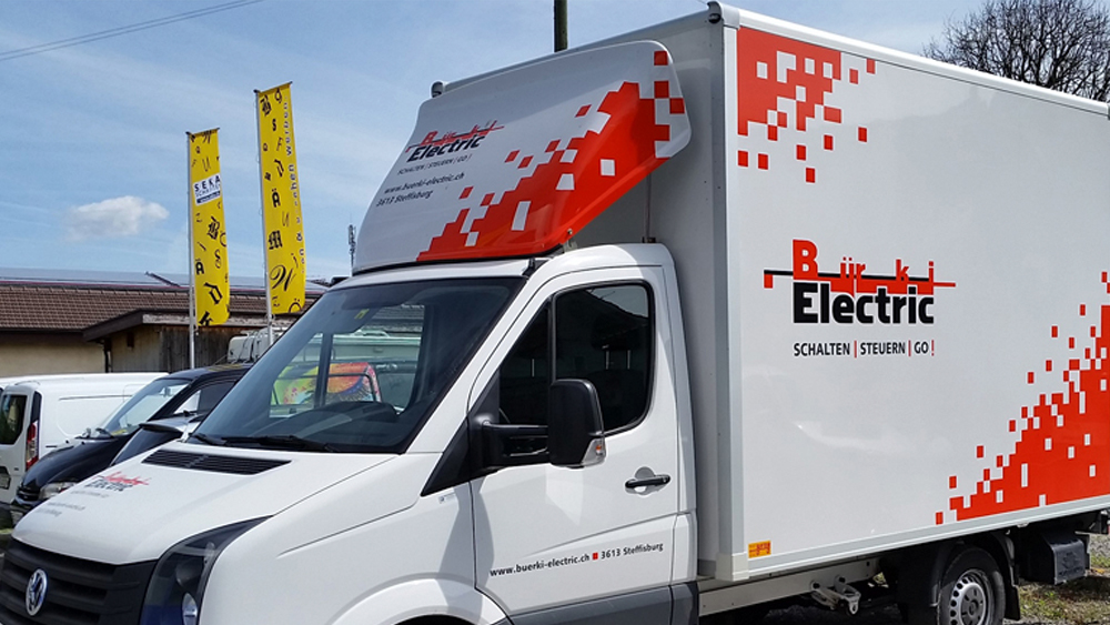 Seiten-, Heck- und Frontanschrift in Qualitätsfolie farbig