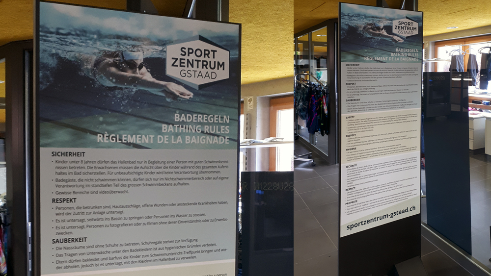 bestehendes Grundmaterial mit Digitaldruck vollflächig beklebt