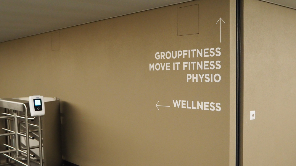 Negativ schabloniert und direkt auf Mauer gestrichen